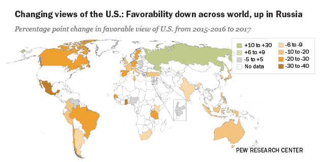 Trump Unpopular Worldwide, American Image Suffers | Pew Research Center