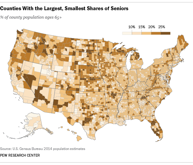 Where do the oldest Americans live?