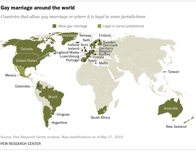 A Global Snapshot Of Same Sex Marriage Pew Research Center
