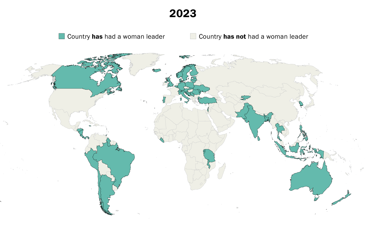 Fewer than a third of UN member states have ever had a woman leader