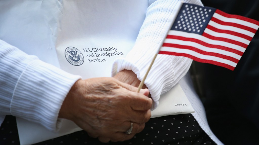 Naturalization Ceremony Held In Chicago’s Daley Plaza