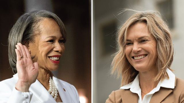 From left: Democratic Sen. Lisa Blunt Rochester of Delaware and Republican Rep. Julie Fedorchak of North Dakota. They are the first women to represent their states in their respective chambers of Congress. (Bill Clark/CQ-Roll Call via Getty Images)